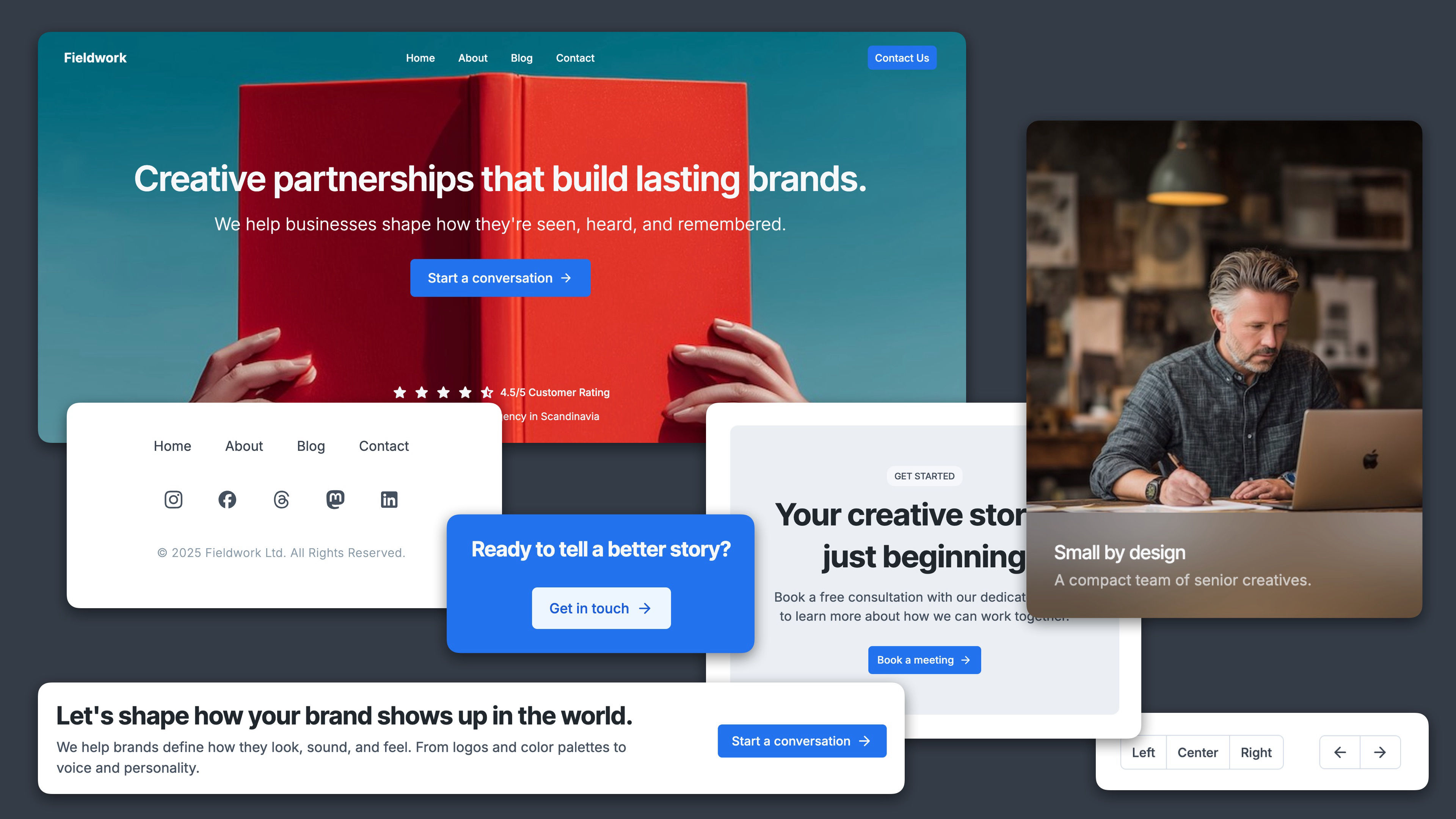 A screenshot of Essentials. A template for RapidWeaver Elements