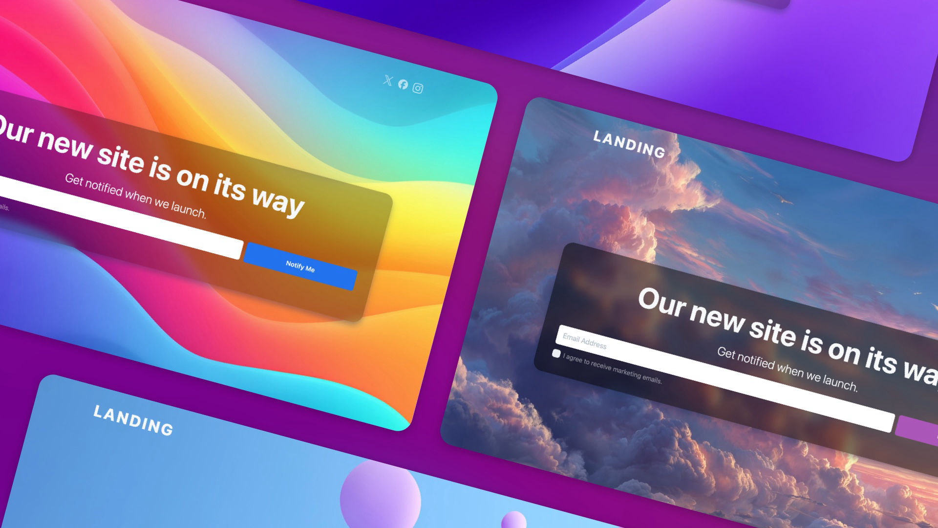 The Landing icon. A project for RapidWeaver Elements