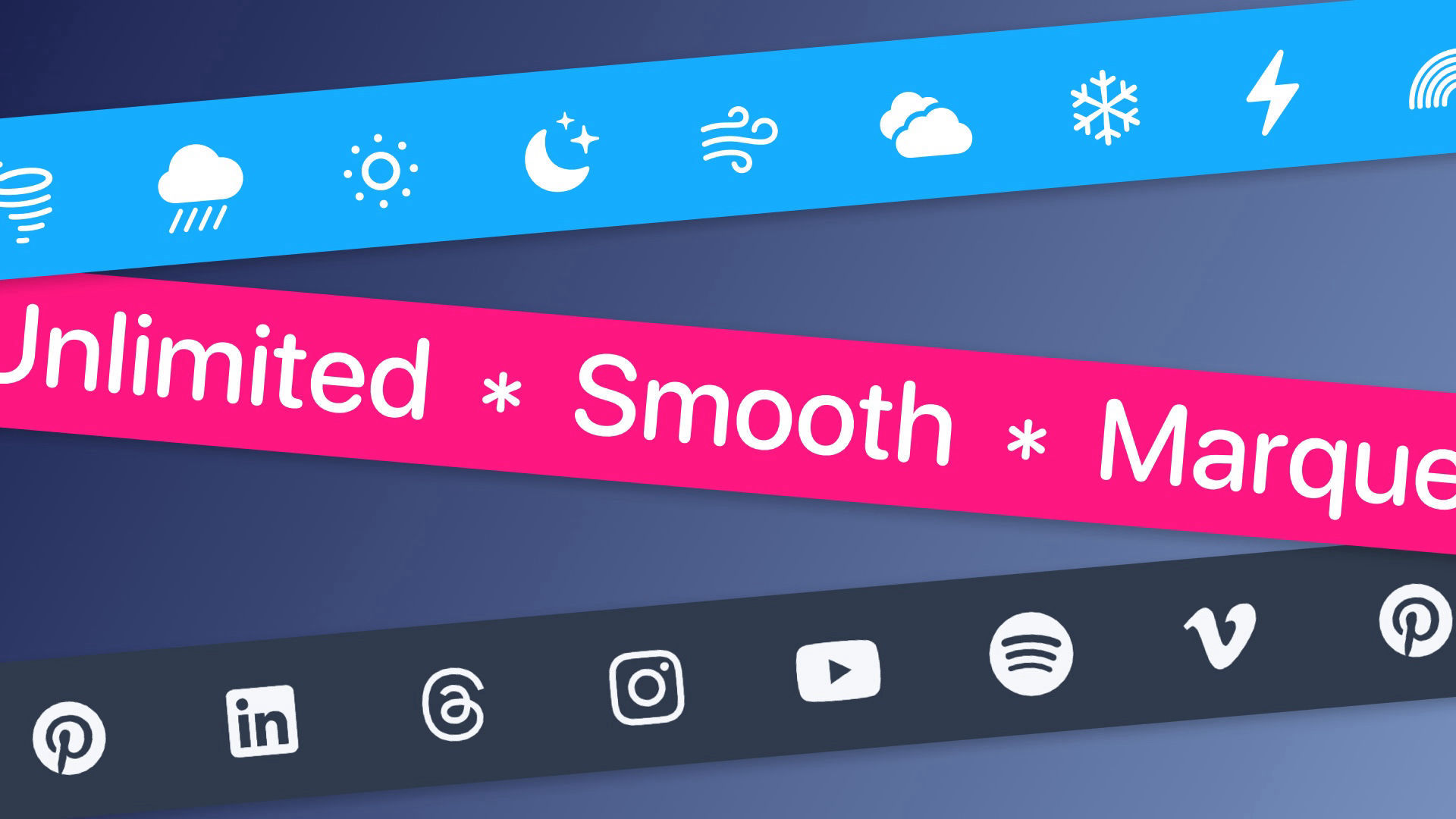 The Marquee Pro icon. A component for RapidWeaver Elements