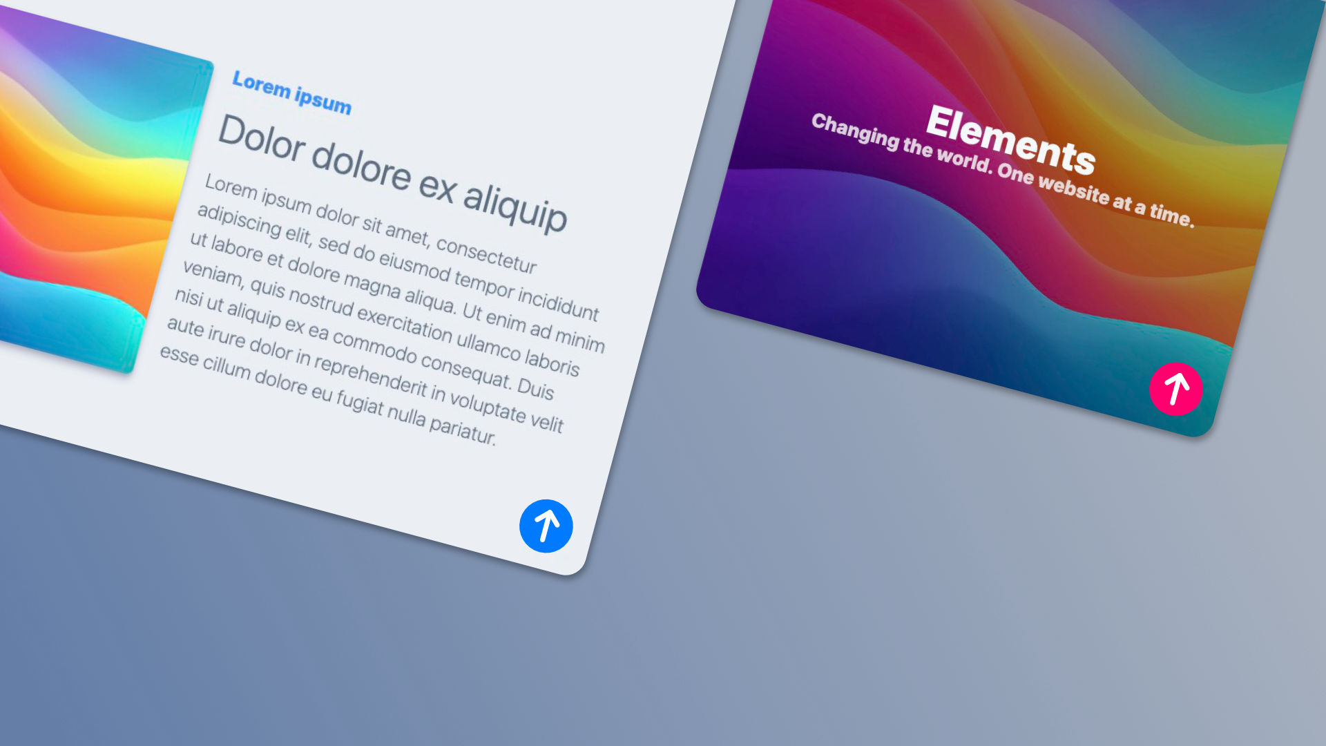 The Back To Top icon. A component for RapidWeaver Elements