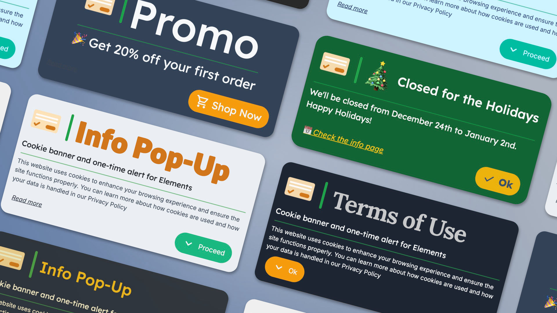 The Info Pop-Up icon. A component for RapidWeaver Elements
