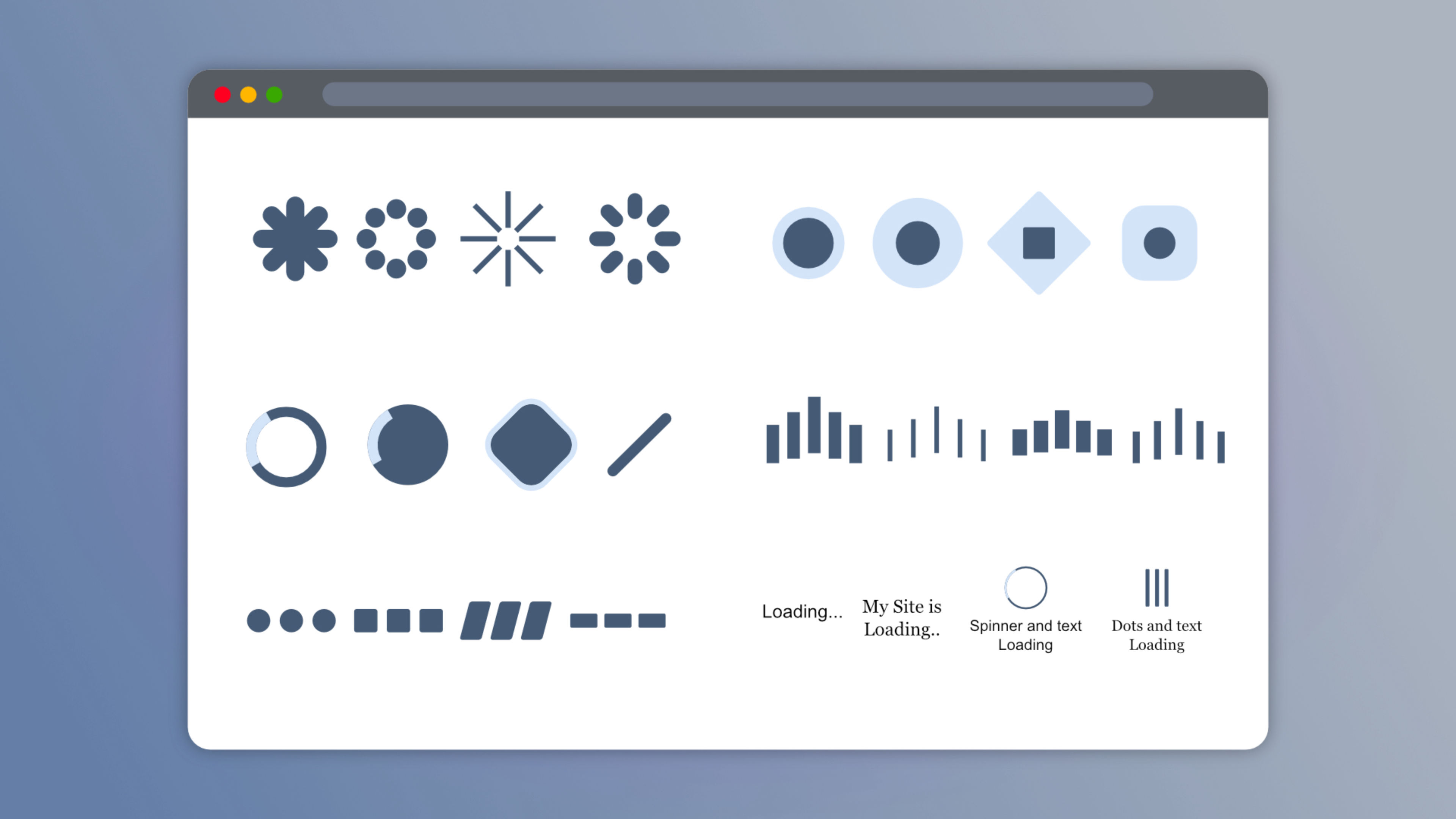 A screenshot of Preloader. A component for RapidWeaver Elements