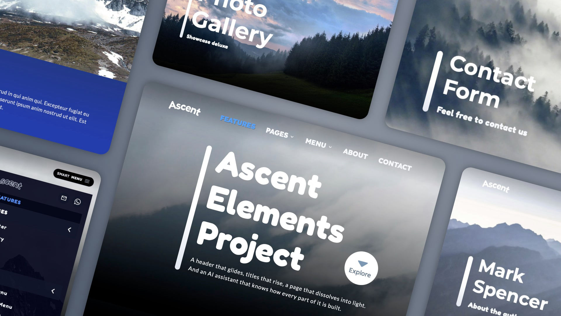The Ascent icon. A project for RapidWeaver Elements
