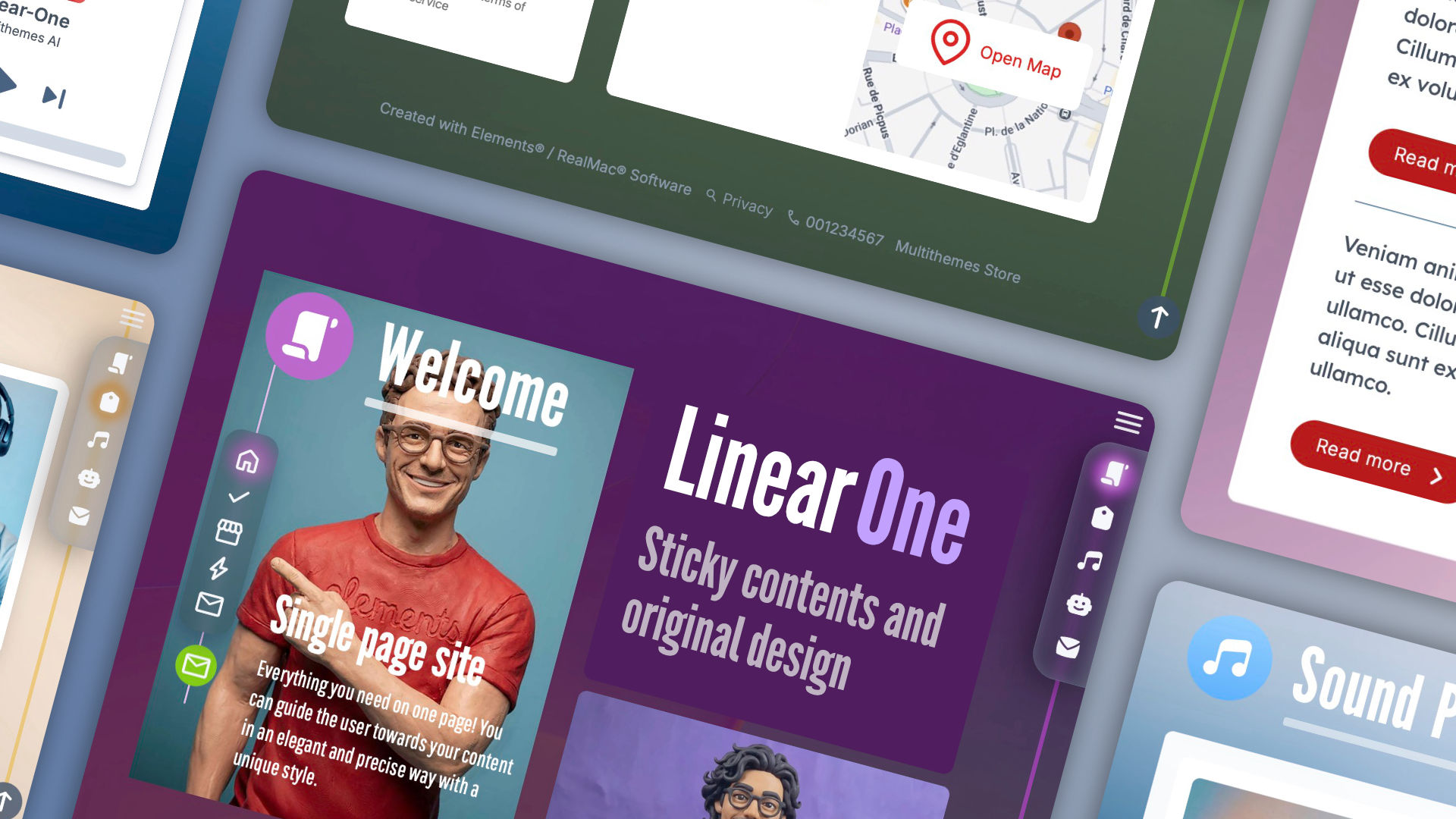 The Linear One icon. A project for RapidWeaver Elements