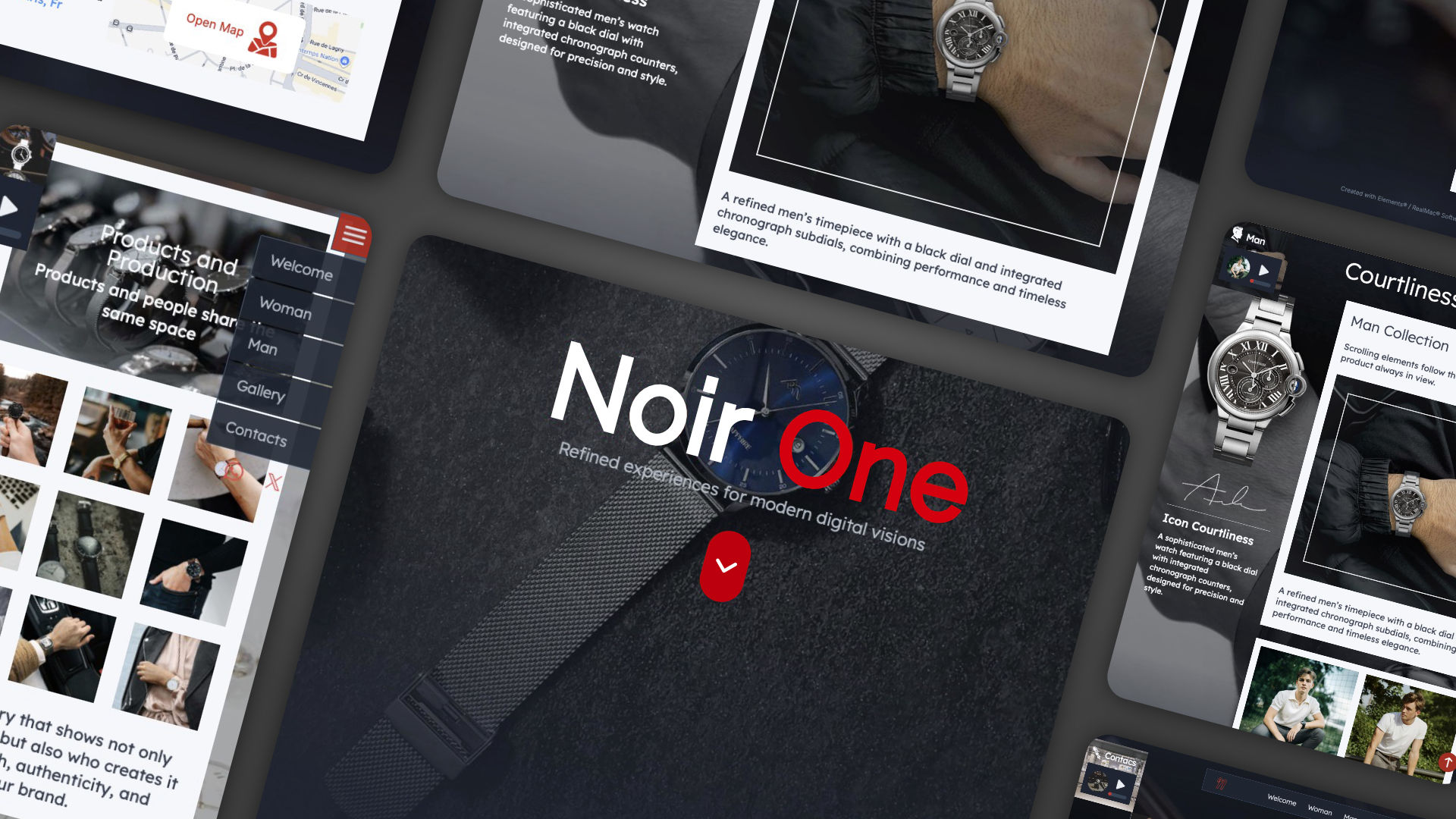 The Noir One icon. A project for RapidWeaver Elements