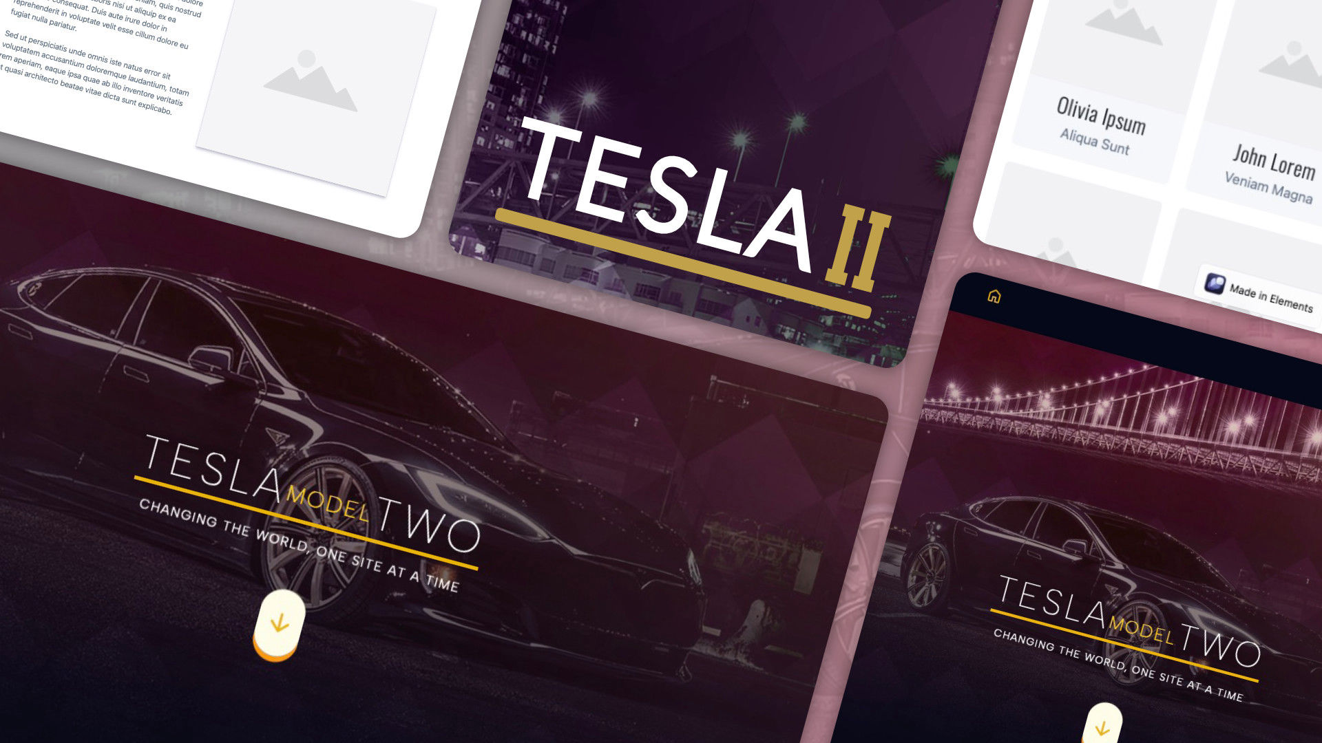 The Tesla2 icon. A project for RapidWeaver Elements