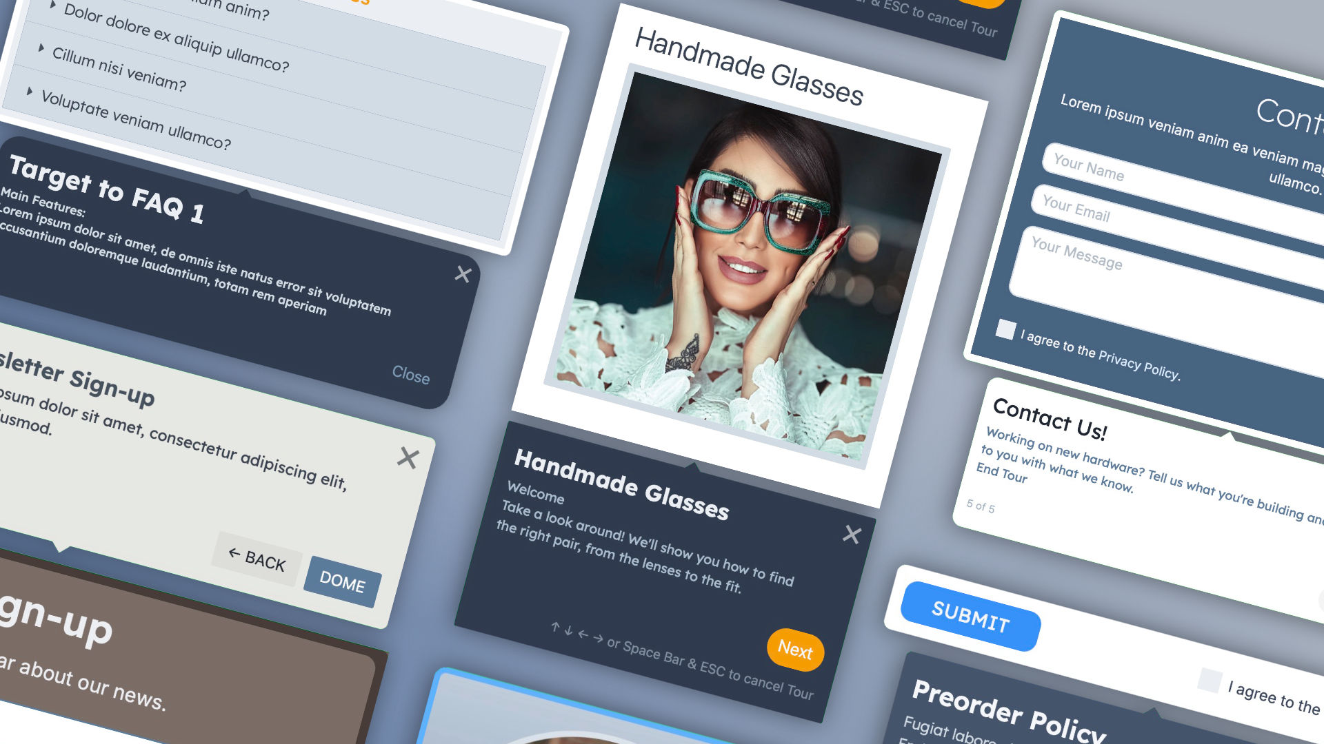 The Tour icon. A component for RapidWeaver Elements