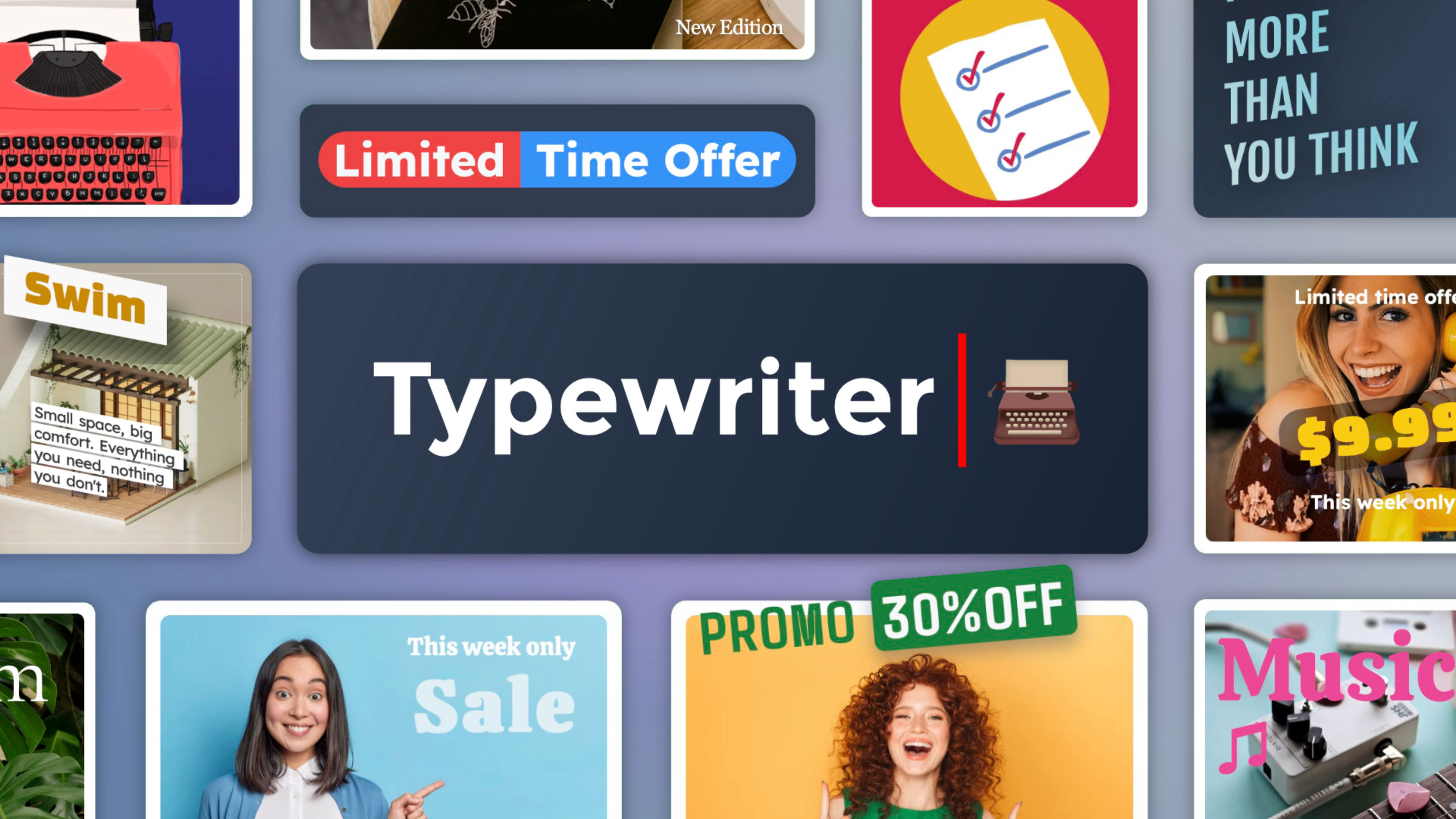 A screenshot of Typewriter. A component for RapidWeaver Elements