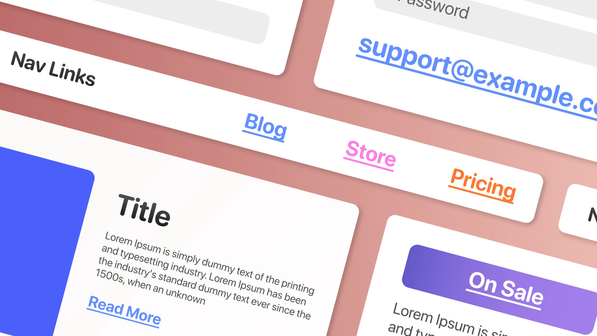 The Hover Underline icon. A component for RapidWeaver Elements
