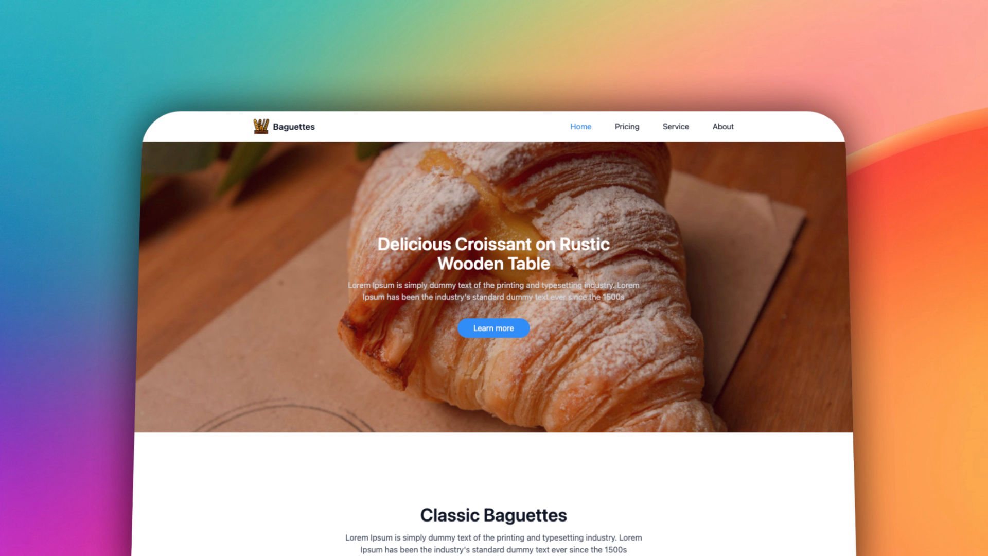 The Baguettes FREE icon. A project for RapidWeaver Elements