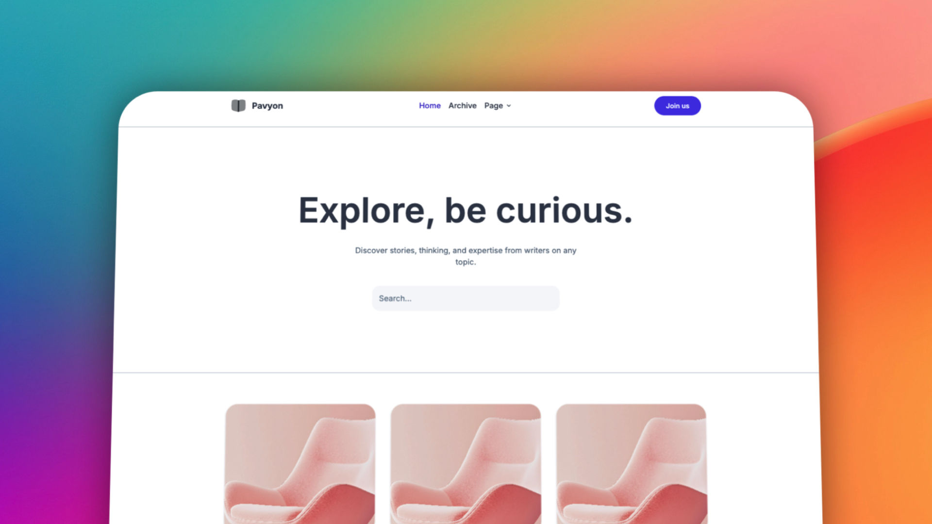 The Pavyon icon. A project for RapidWeaver Elements