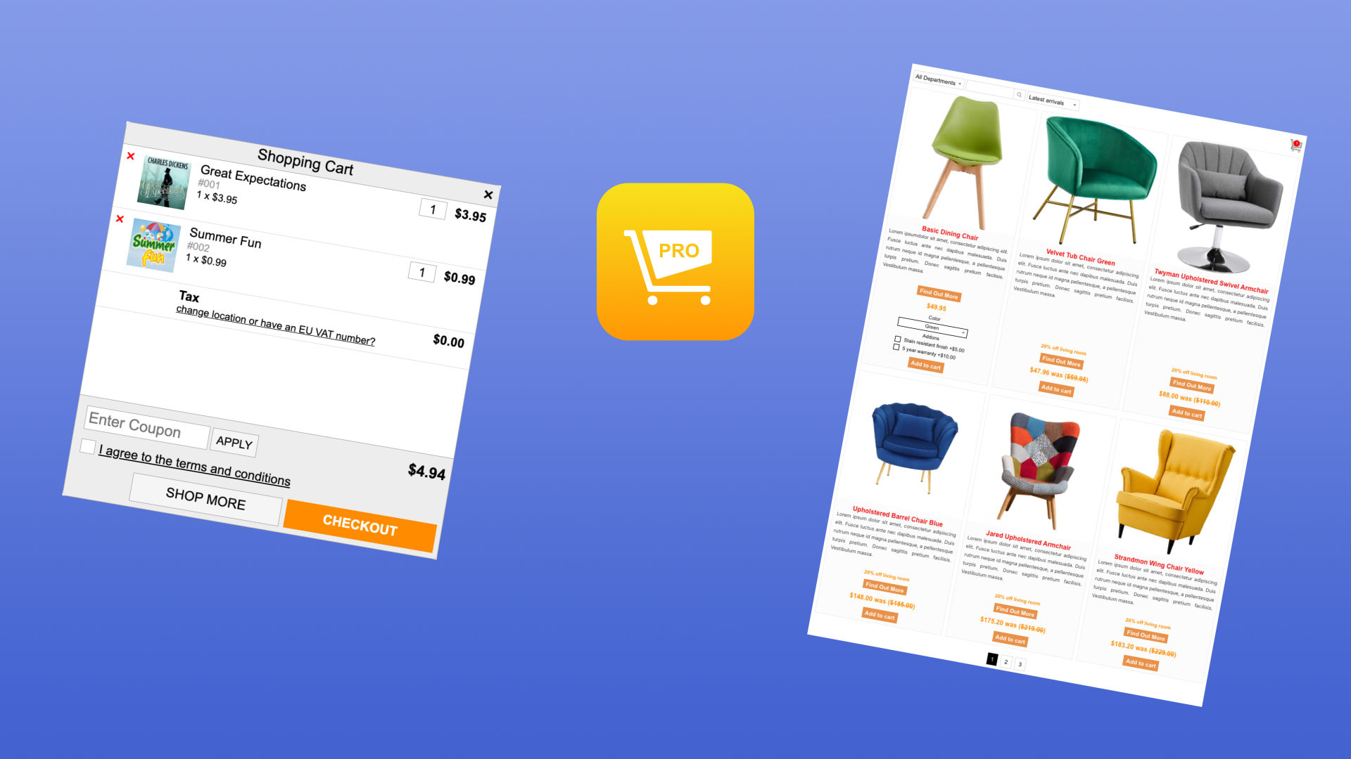 The Vibracart Pro icon. A component for RapidWeaver Elements