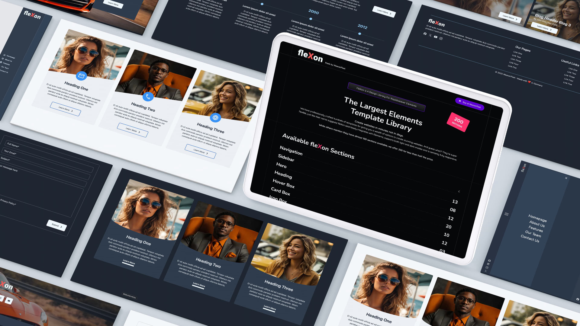 The fleXon 2 icon. A template for RapidWeaver Elements