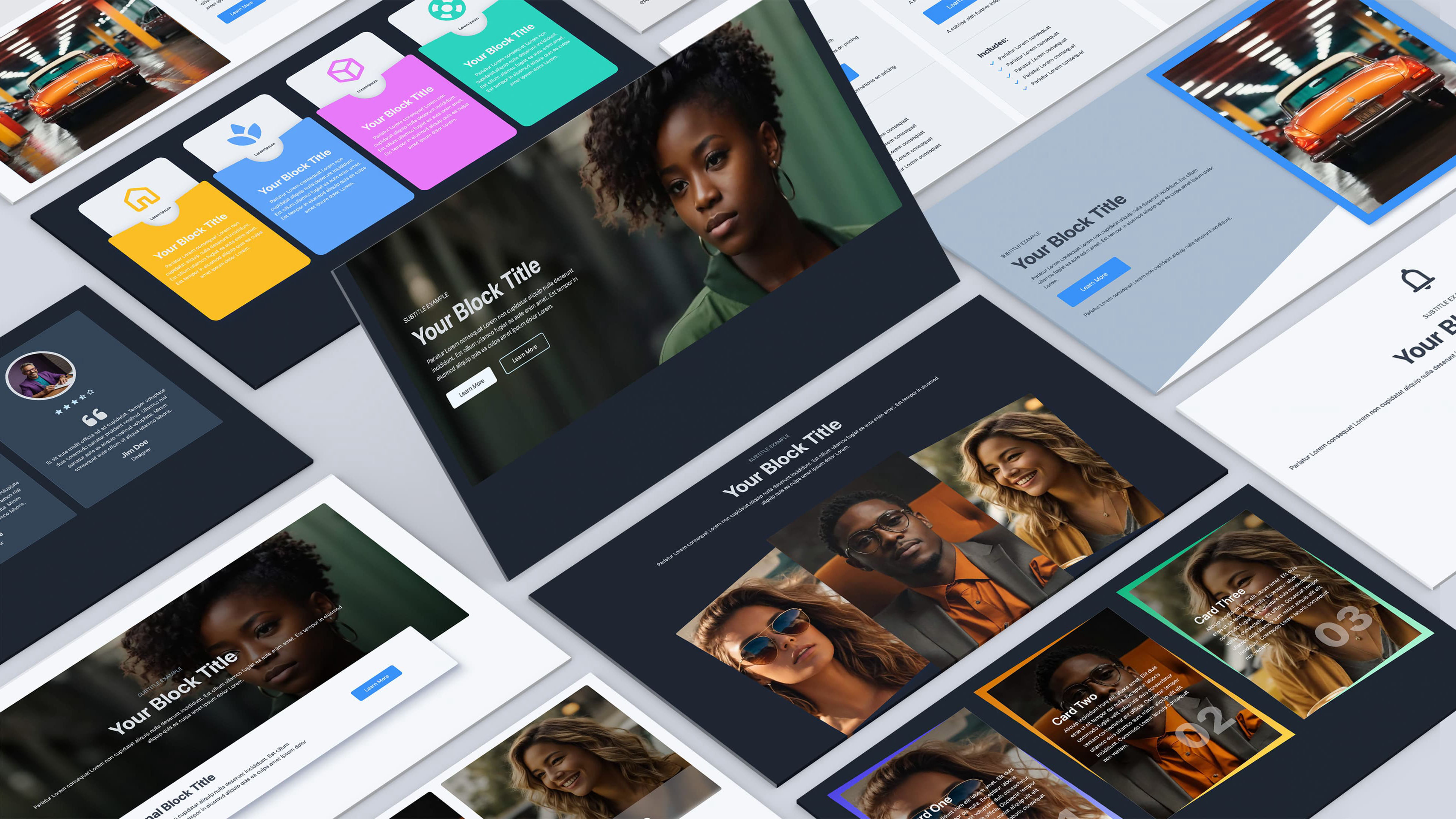 A screenshot of fleXon 2. A template for RapidWeaver Elements