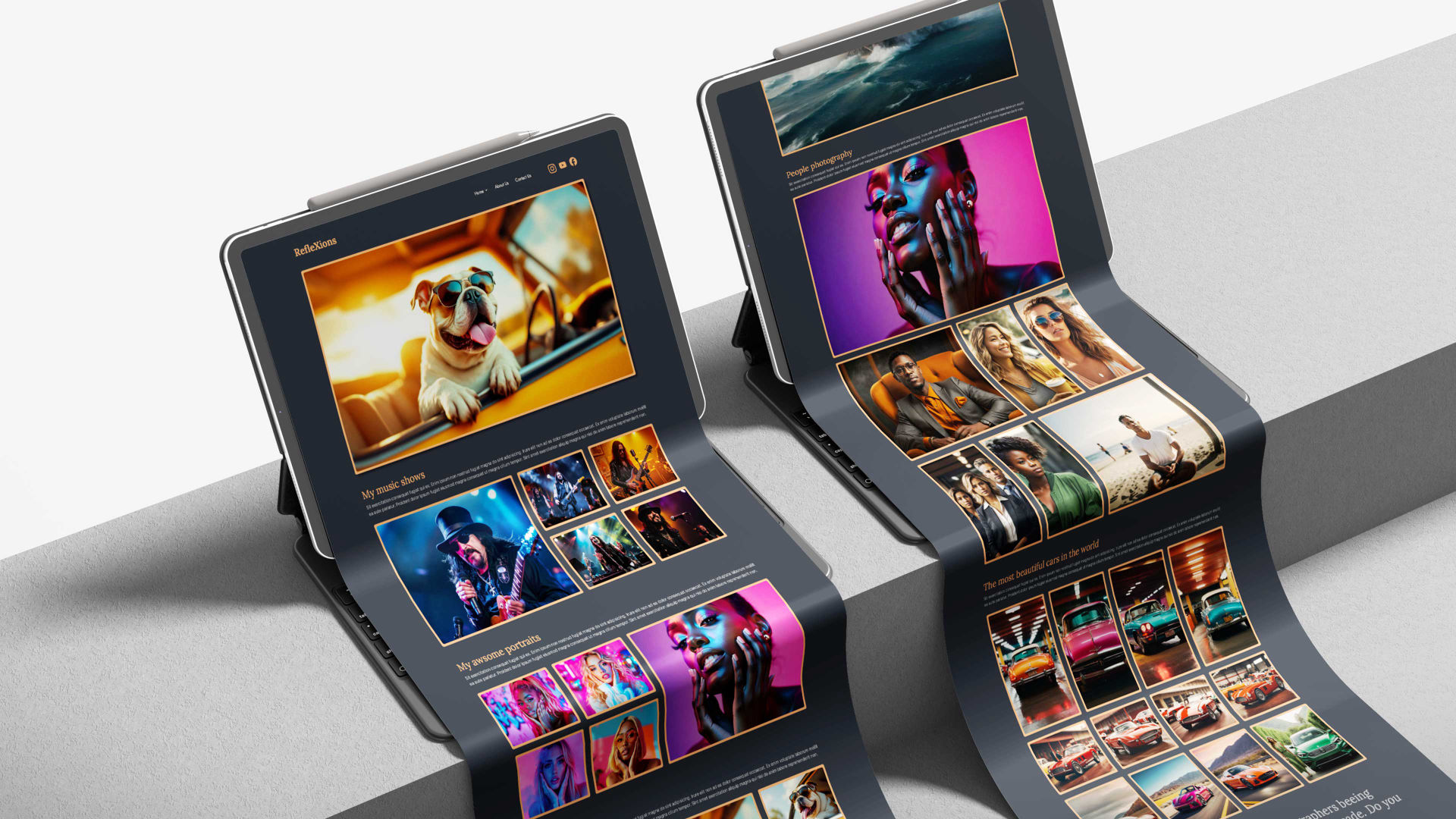 The RefleXions icon. A project for RapidWeaver Elements
