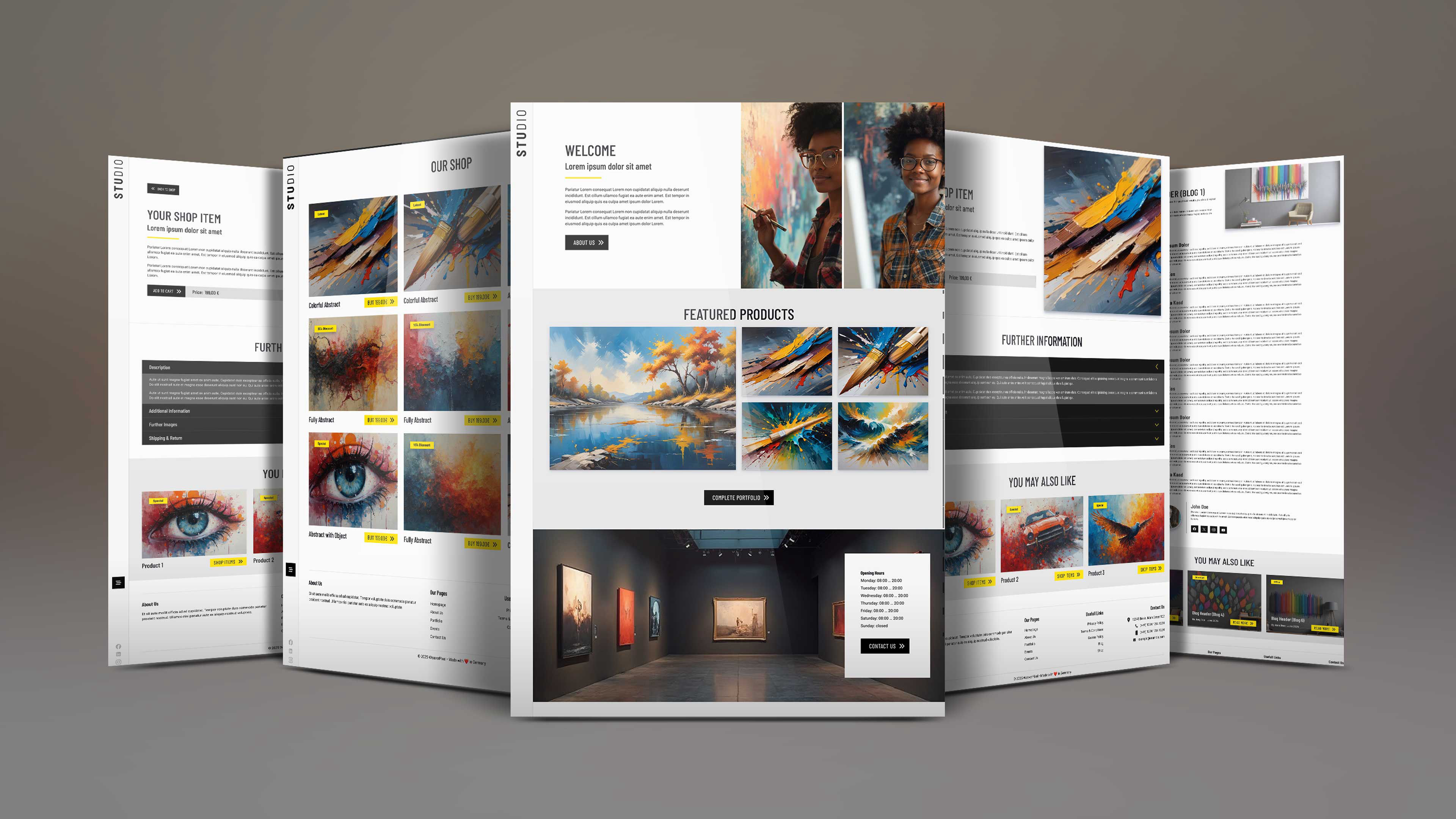 A screenshot of Studio. A project for RapidWeaver Elements
