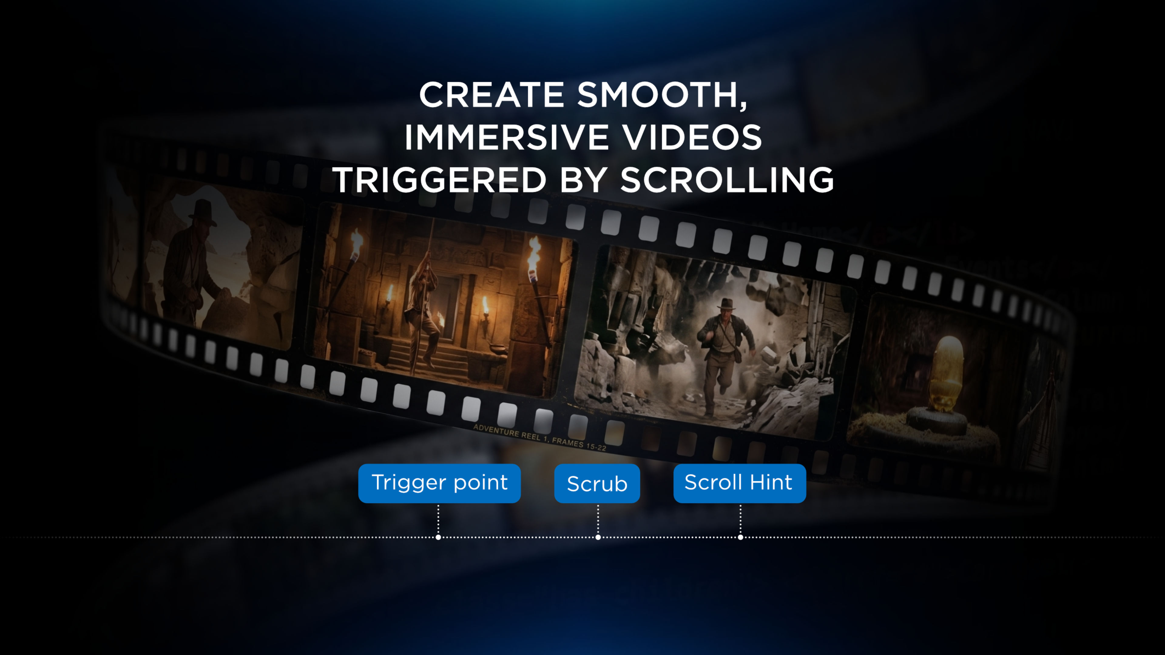 A screenshot of Scrollyplay. A component for RapidWeaver Elements