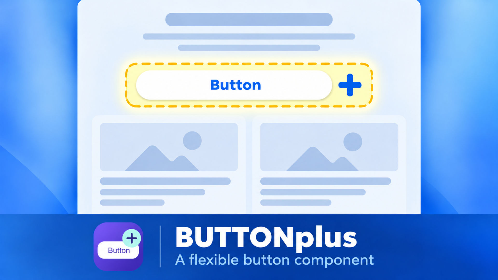 The button⁺ icon. A component for RapidWeaver Elements